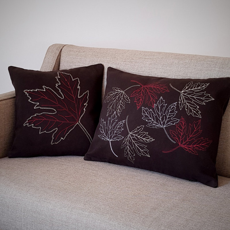 Maghull Floral Square Cushion, Brown
