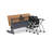 Benia 12 Person Training Meeting Seminar Tables with Modesty Panels and 12 Chairs Complete 18 pc Set