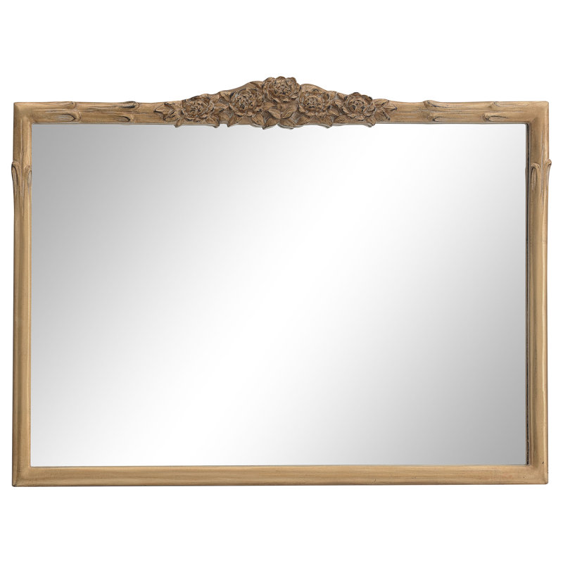 Miroir mural Aruther, Or rétro, 65 po x 30 po