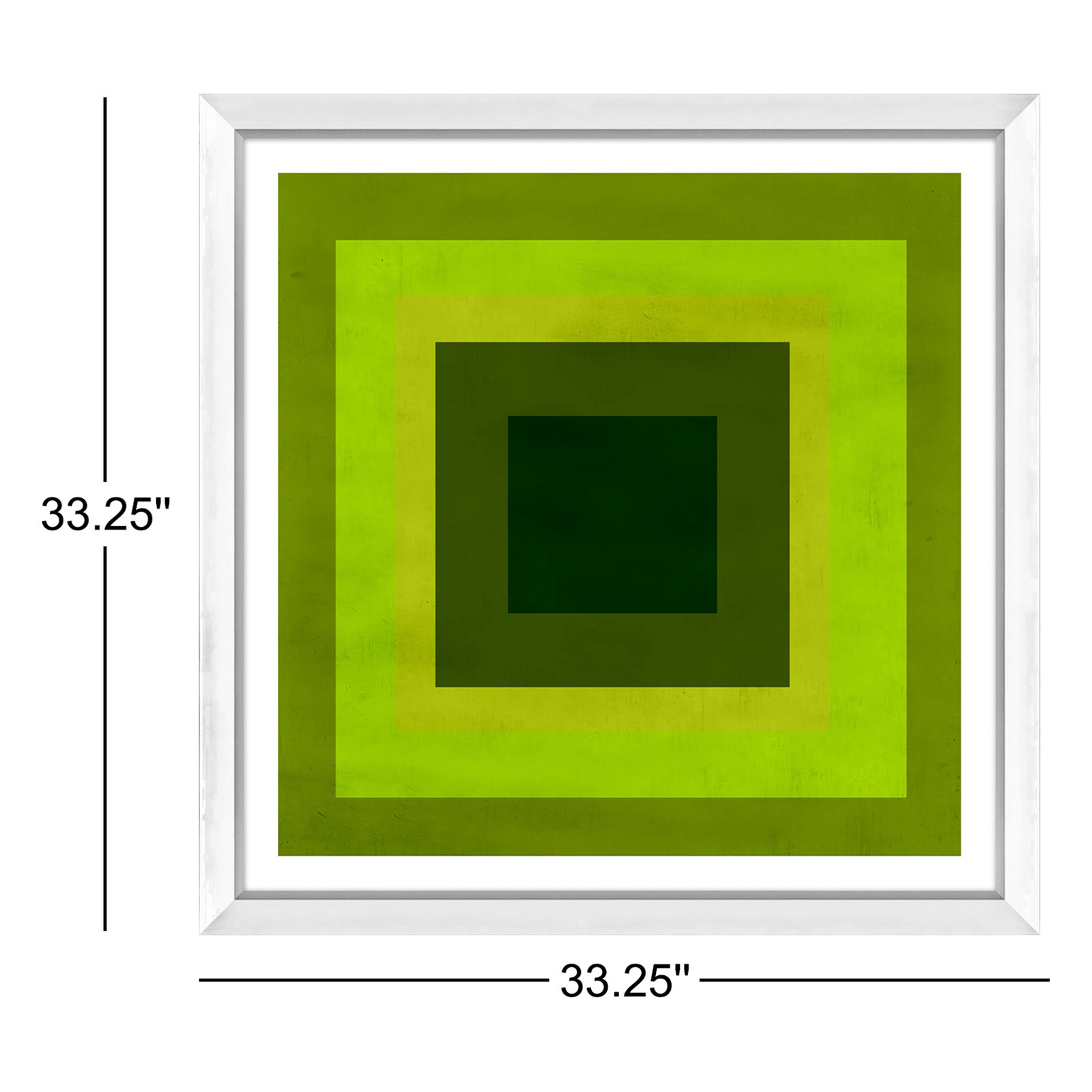 Albers Influence "Albers Influence" Print, White, White, 33.25" H x 33.25" W x 1.75" D