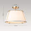Plafonnier semi-encastré cylindrique en lin à 4 lumières Nyjel Classical-1004448351-978885490