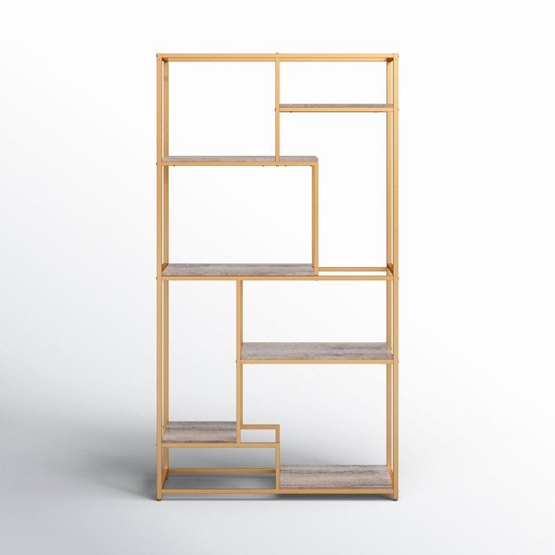 Keiden Standard Etagere Bookcase, Gold