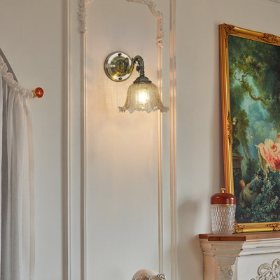 Applique murale en verre antique antique Crack