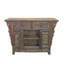 Carved Elm Dual-Drawer Cabinet