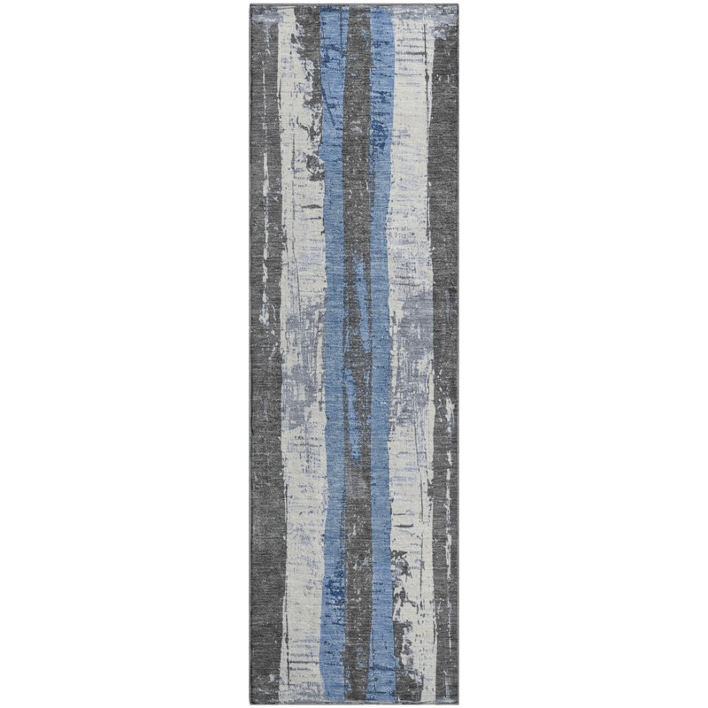 Premium Machine Washable Crestover AMF1872 Stripes Rug, Runner 2'3" x 7'6"