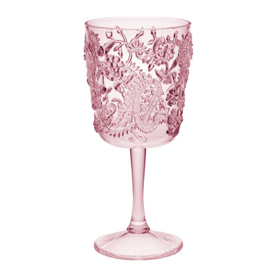 Paisley Plastic Wine Glasses Set of 4