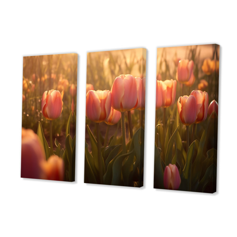 Ensemble de décorations murales Field - Tulips, H 40 po x l 60 po x P 1 po