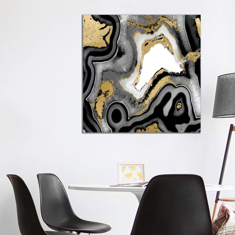 Agate Noir I by Danielle Carson - Wrapped Canvas Print, 93.98 cm H x 93.98 cm W x 1.91 cm D