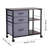 Mobile Metal File Cabinet with 3 Fabric Drawers and 2 Open Shelves Brown