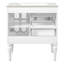 Ensemble de meuble-lavabo de style rétro avec lavabo en céramique 30 po, meuble-lavabo simple autoportant avec 2 tiroirs et armoire de rangement en bois massif-1656858341