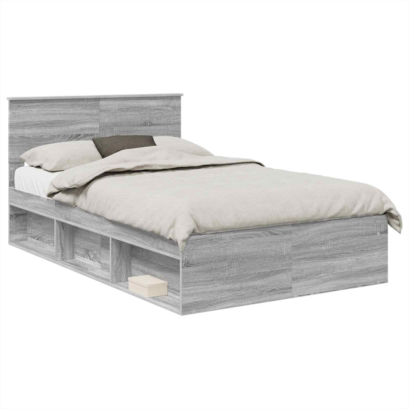 Bed Frame, Double (4'6), Grey Sonoma