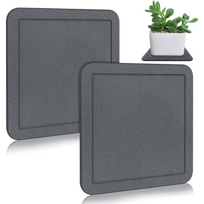 Paquet de 2 soucoupes pour plantes en diatomite, plateaux en pierre absorbant à séchage rapide, rainures profondes pour plantes d'intérieur, porte-savon et éponge