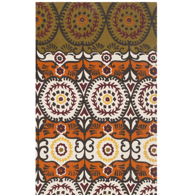 Tapis bourgogne en coton Allison Ikat