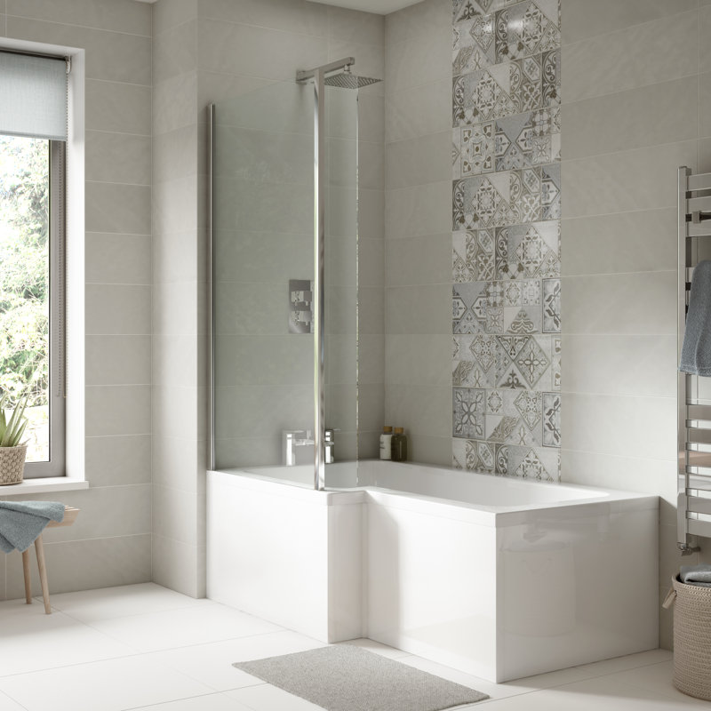 1700mm x 850mm Soaking Acrylic Bathtub, Left Hand