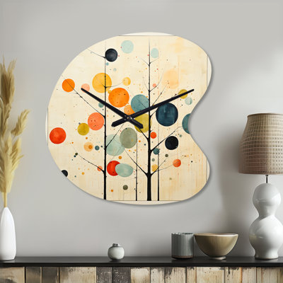 Horloge murale beige minimaliste Mid Century
