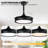 36" 3-Blade Ceiling Fan with Lights and Remote Control-97085817