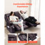 Canapé inclinable causeuse, canapé inclinable électrique avec chauffage et massage et minuterie, canapé électrique inclinable en cuir PU avec console centrale, ports USB, porte-gobelets et sacs latéraux pour le salon