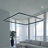 Atria Integrated LED Linear Pendant Height Adjustable ETL Certified Square Chandelier Lighting-663484630-663484631