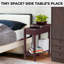 Table de bout moderne avec rangement rabattable et tablette ouverte Jonica-982308252