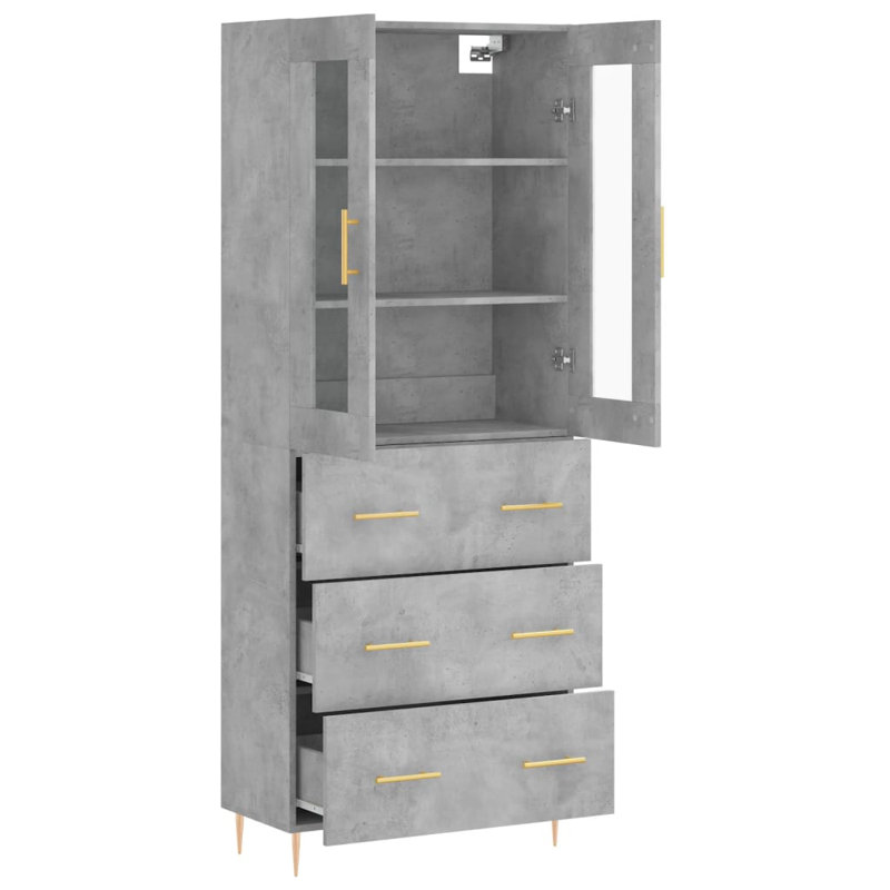 Allardt 69.5cm Sideboard, Concrete Grey