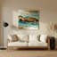 Art mural en métal beige