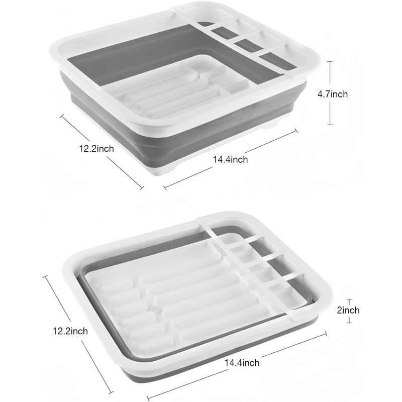 Plastic Dish Rack, White