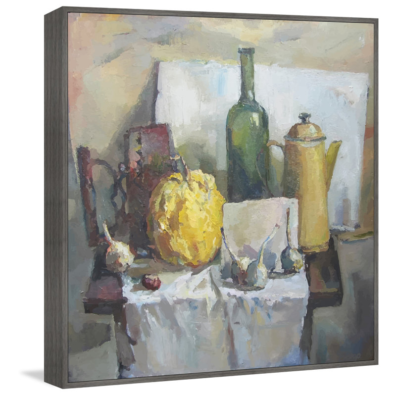 Food Is Good Mood - Painting on Canvas, 30cm H x 30cm W x 3.81cm D