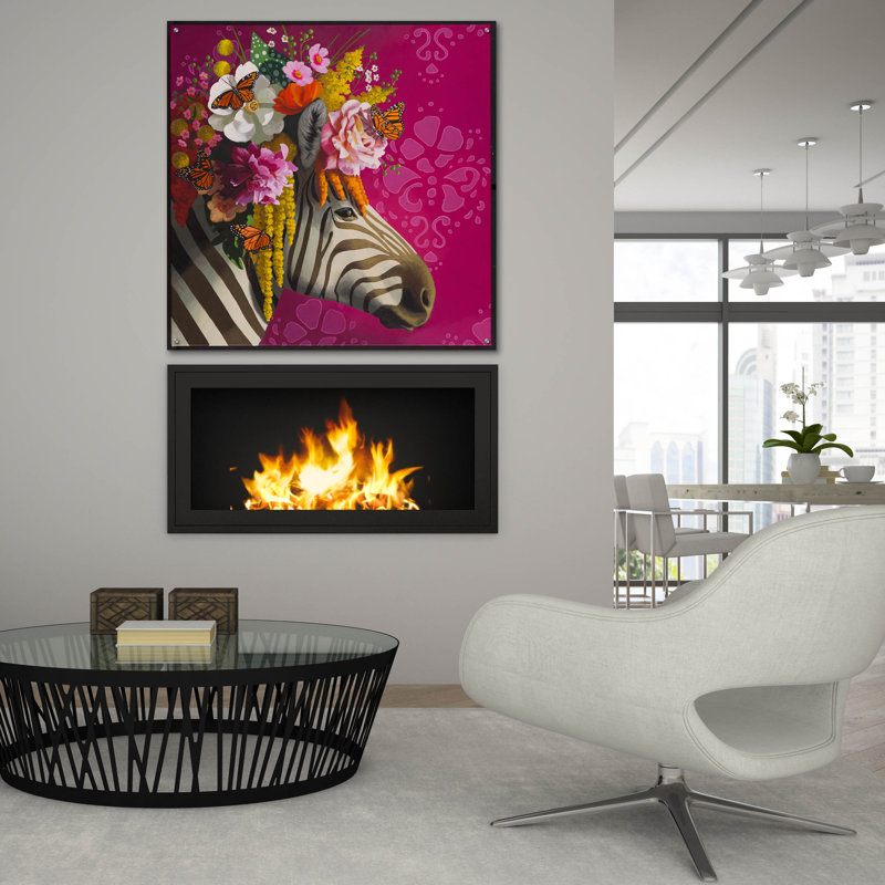  «Monarch Zebra» par Heather Gauthier, art mural en verre acrylique, 36 po x 36 po, H 36 po x l 36 po
