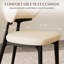 Ensemble de 4 chaises de salle à manger modernes entièrement assemblées en similicuir blanc avec des pieds en bois massif noir-680667886