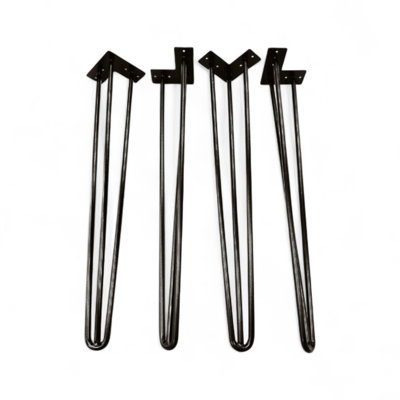 Ensemble de 4 pieds de table en épingle à cheveux 28 po