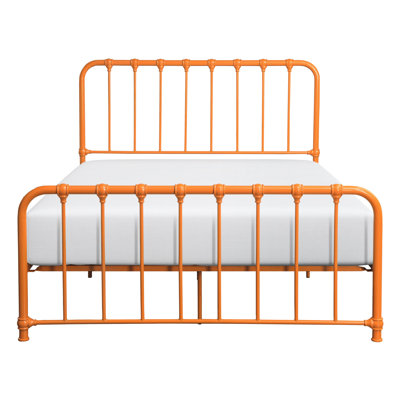 Lit plateforme double en métal avec orange magnétique pour chambre à coucher