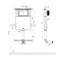 LANERI Concealed Cistern for Floor-Standing WC with Flush Plate, 9 L, 71.5 x 41 cm
