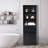 Black Ghore With 3-Layer 1-Drawer 2-Door 70.86in.H