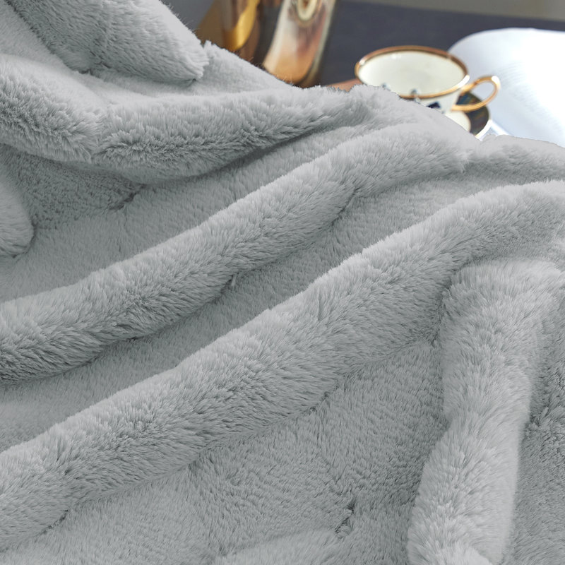 Throw Blanket, Silver Grey