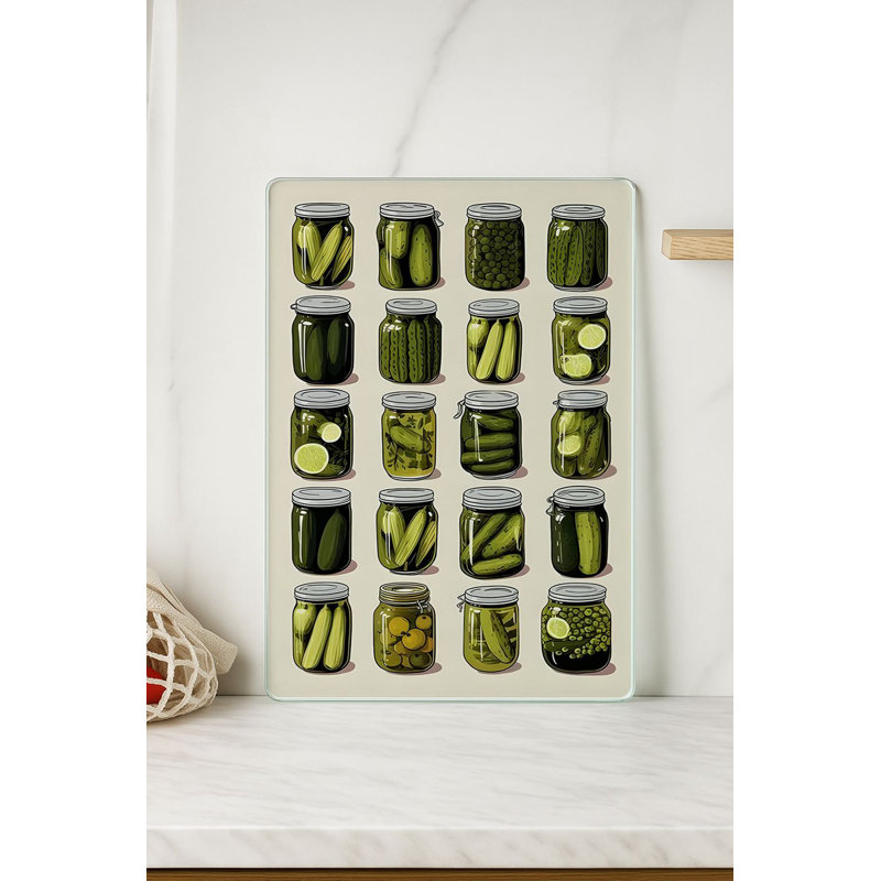 Premium Tempered Glass Cutting Board, 11.8 x 15.7 inches | 100% Antibacterial, Easy Clean Design with Non-Slip Silicone Feet | Ideal for Safe Food Preparation in Kitchen, Stylish & Functional