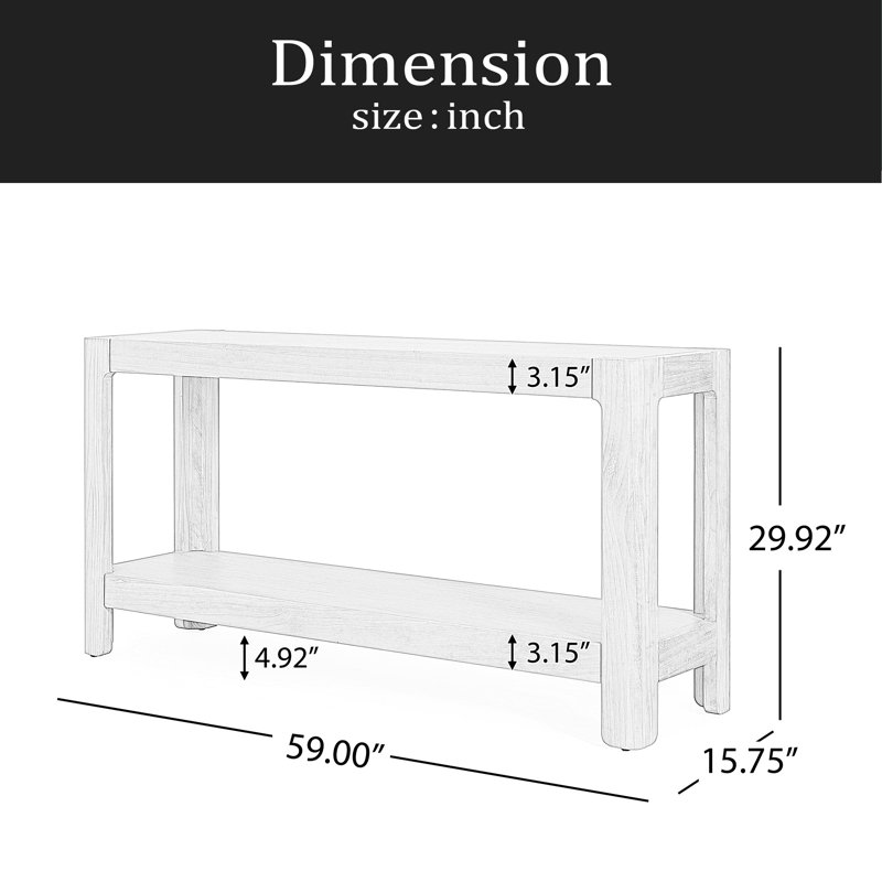 Console de style campagnard Mirod, Noir