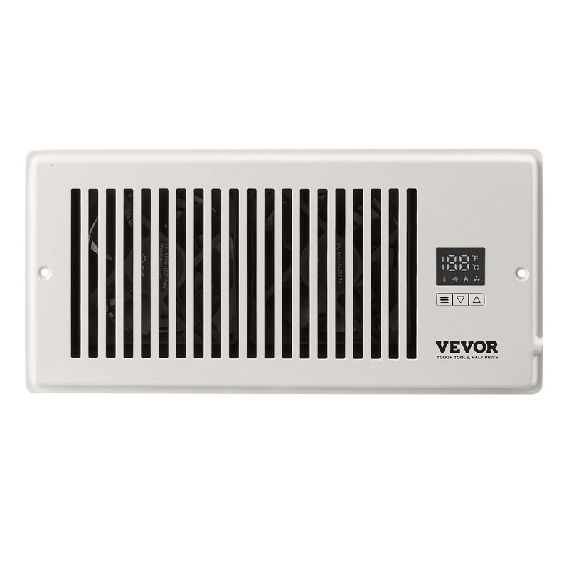 VEVOR VEVOR Quiet Register Booster Fan White Oscillating Wall Mounted Fan Fan with Remote Included, White
