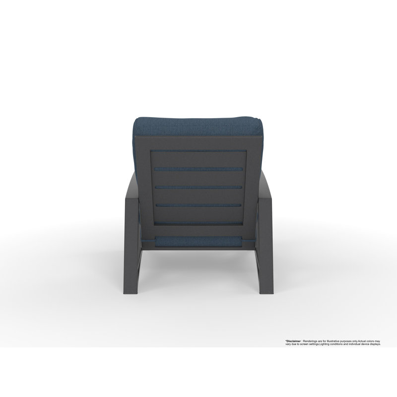 Arc Outdoor Lounge Chair, Trax Burgundy, Carbon Black