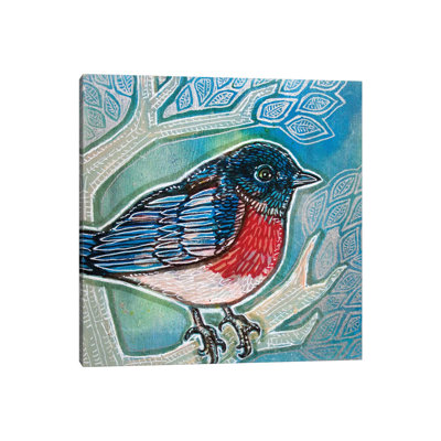 Bluebird Of Happiness by Lynnette Shelley - Painting on Canvas