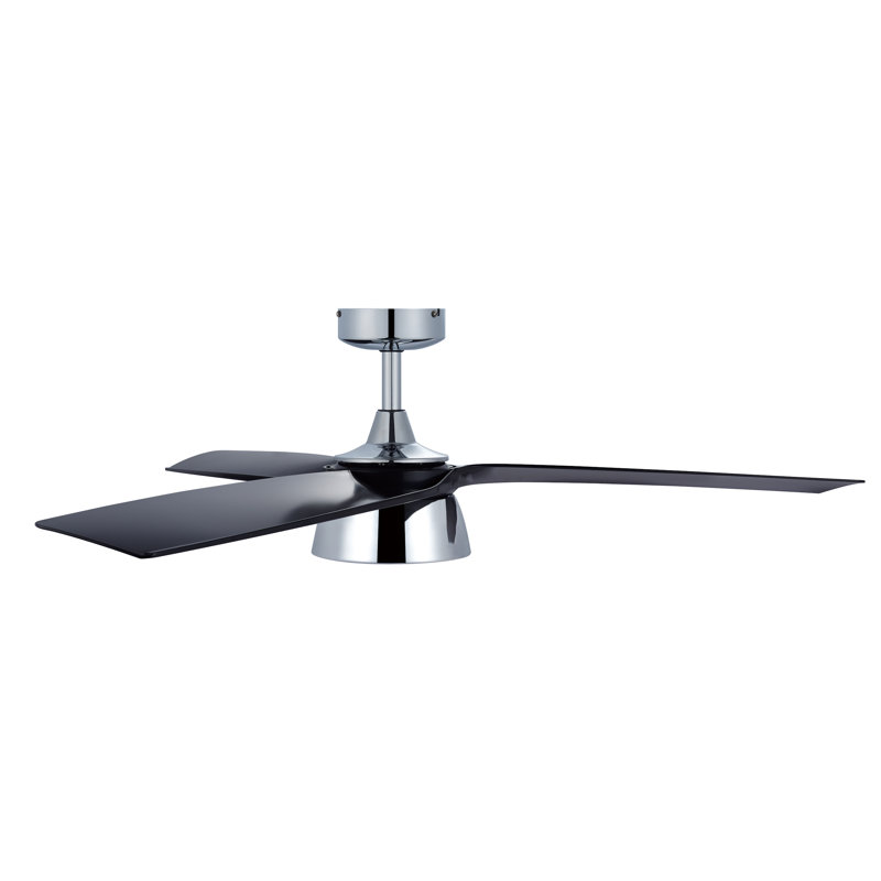 Braysen 132cm Ceiling Fan with LED Lights, Chrome/Black