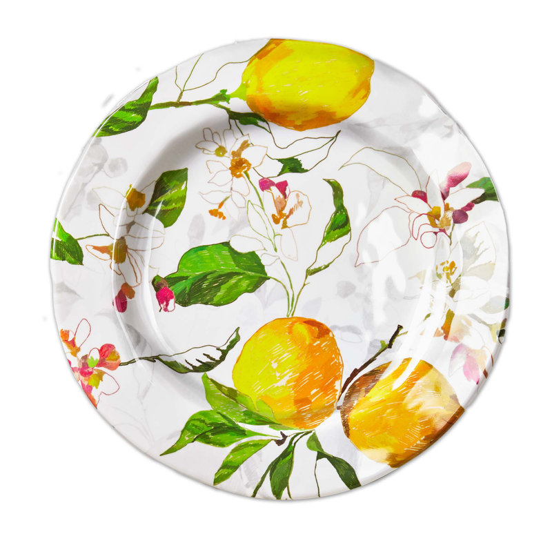 Assiette plate en mélamine Lemoncello