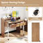 Bureau d'ordinateur extensible 39,5 "avec tablette 2 niveaux et 2 tiroirs-115171276