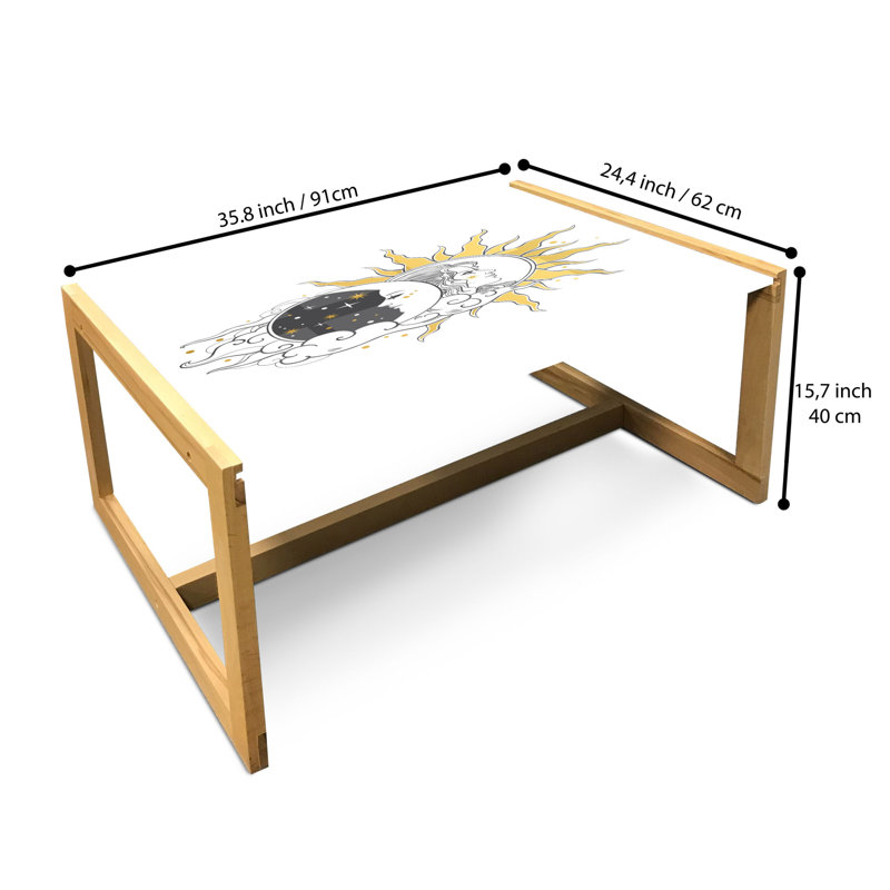 Jahzara Sled Coffee Table, 90cm H x 62cm W x 40cm D