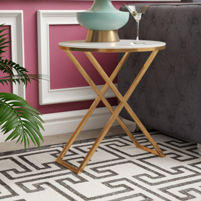 Oxendine Glass Top End Table