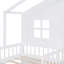 Lit House avec canapé, lit plateforme avec deux tiroirs et tablette de rangement pour chambre d'enfant-2057938728