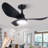 32'' 3 - Blade Large Indooor Ceiling Fan With Light Kit and Remote, 3 LED Colours, 6 Speed Noiseless DC Motor, Timer