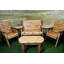 Bulkley Hand Made 4 Seater Chunky Rustic Wooden Garden Furniture Multi Set