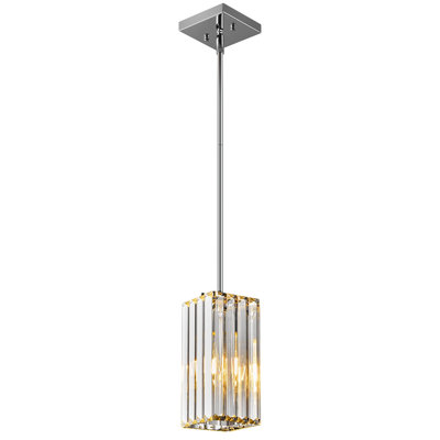Llinos Modern Pendant Light Rectangle Pendant Lighting Mini Crystal Chandeliers Adjustable Pendant Light Fixture for Kitchen Island Dinning Room Living Room