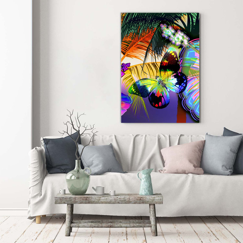 Colorful Flowers - Wrapped Canvas Print
