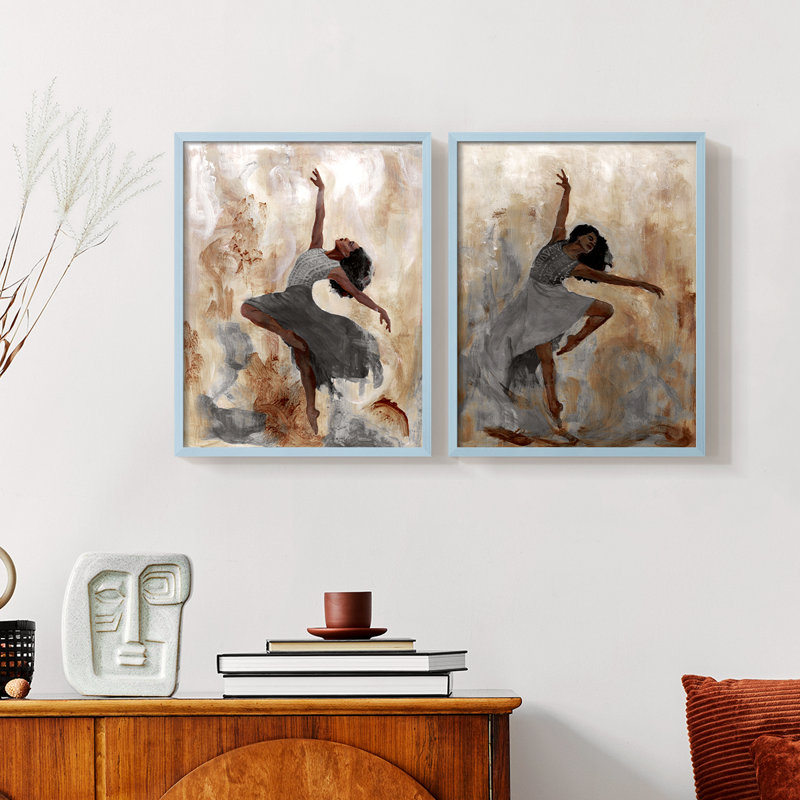 «Beautiful Dancer I», reproduction encadrée de qualité supérieure - prête à être accrochée - aucun clou requis - aucun clou requis